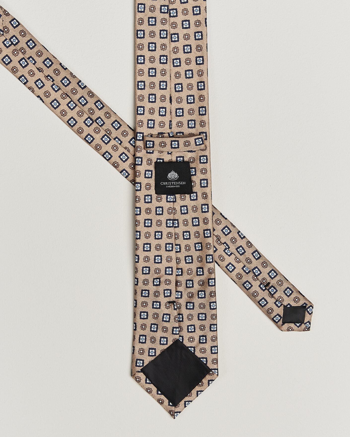 Heren | Stropdassen | Amanda Christensen | Box Set Silk 8 cm Tie And Pocket Square Beige