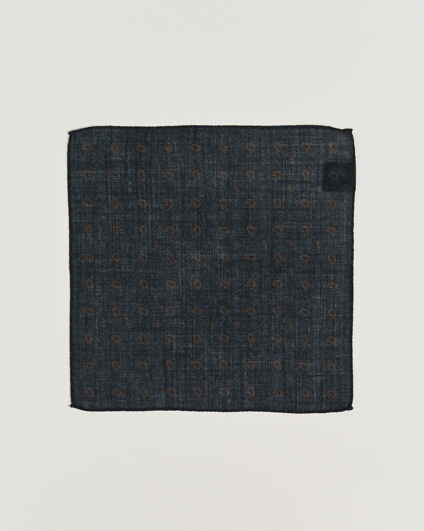 Heren | Pochets | Amanda Christensen | Wool Paisley Pocket Square Navy
