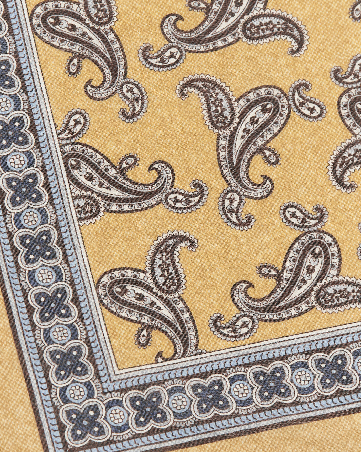 Heren | Sjaals | Amanda Christensen | Cotton Voile Printed Paisley Bandana Yellow
