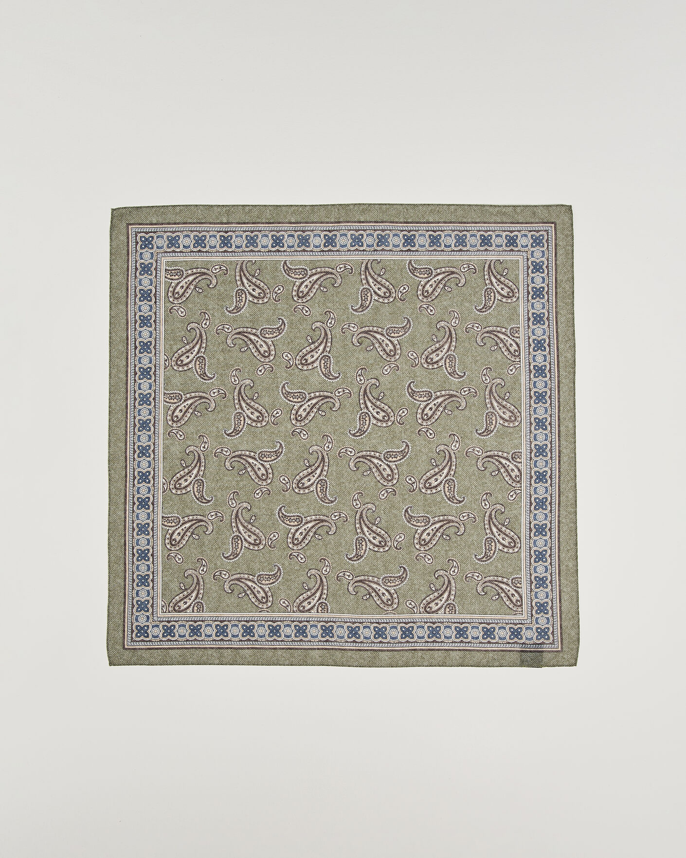 Heren | Sjaals | Amanda Christensen | Cotton Voile Printed Paisley Bandana Green