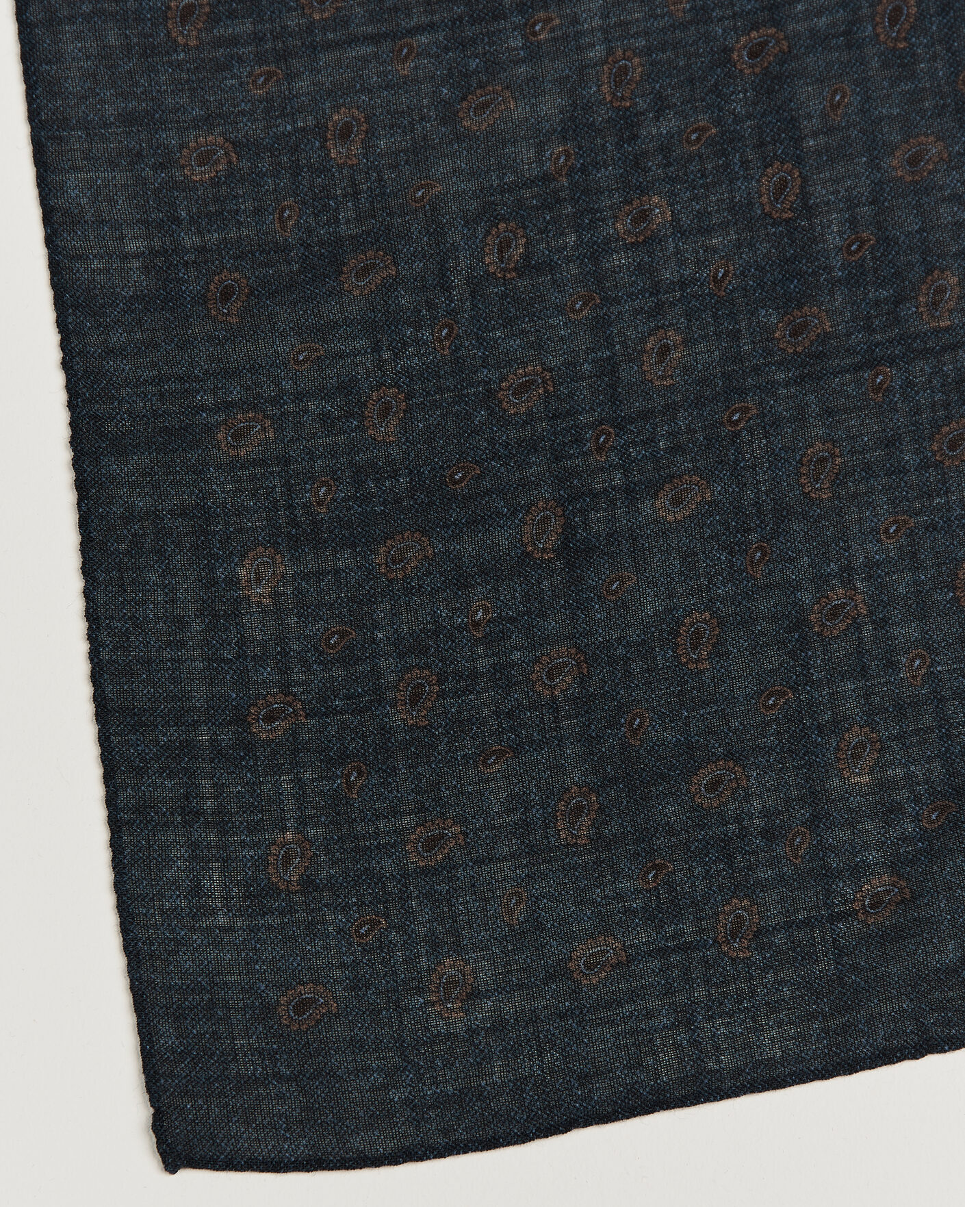 Heren | Sjaals | Amanda Christensen | Wool Printed Paisley Bandana Navy