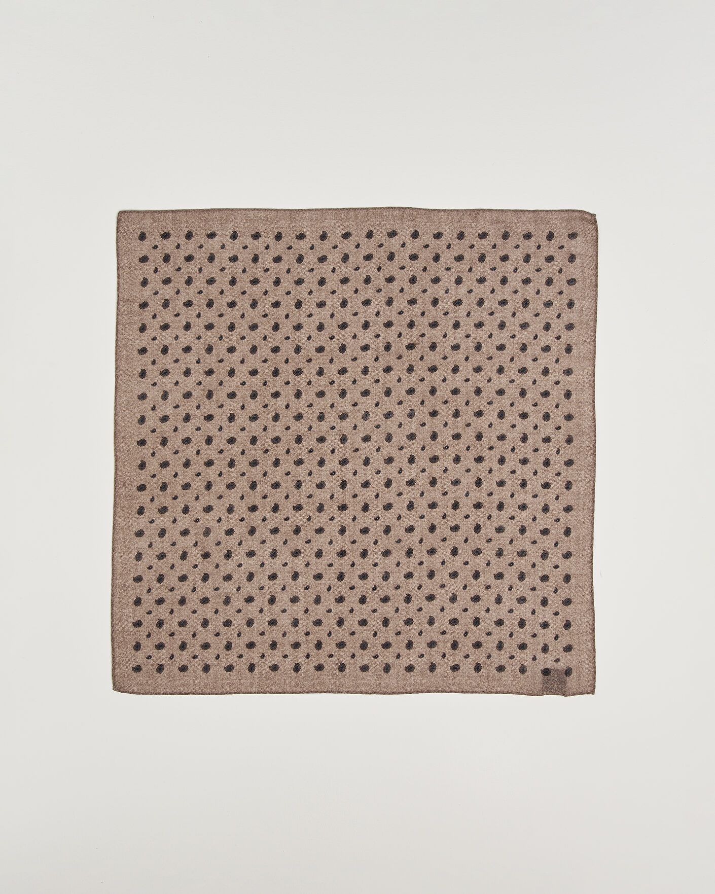 Heren | Sjaals | Amanda Christensen | Wool Printed Paisley Bandana Beige