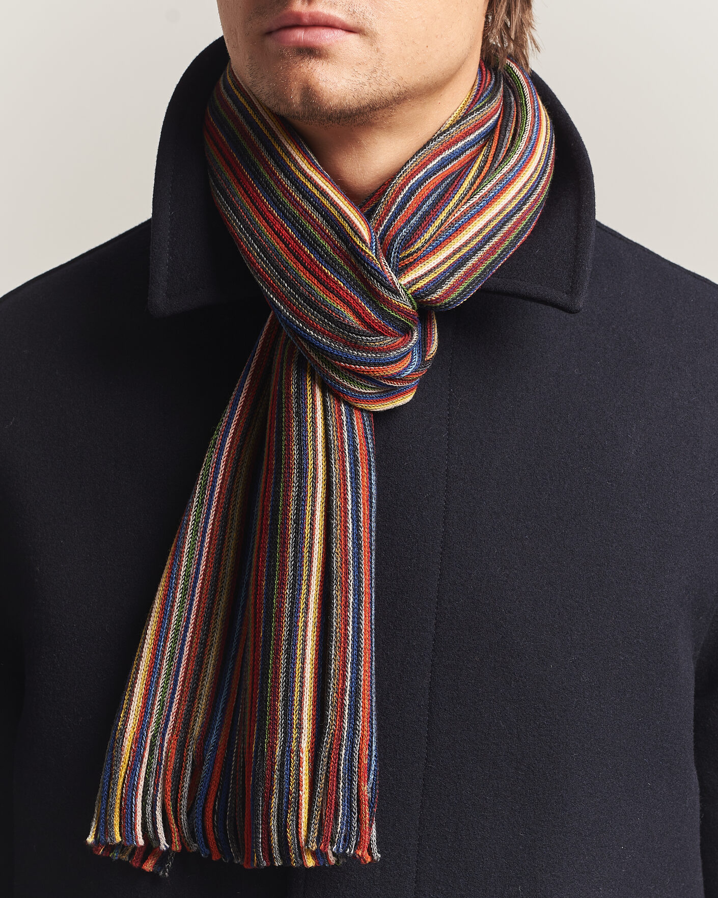 Heren | Sjaals | Amanda Christensen | Wool Striped Scarf Multi