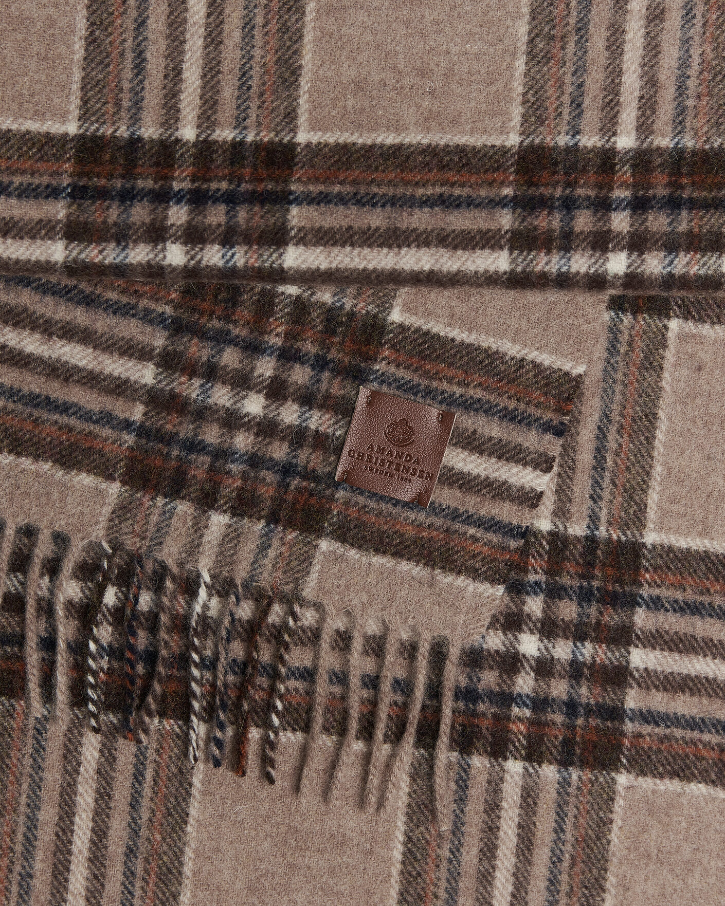 Heren | Sjaals | Amanda Christensen | Wool Check Scarf Beige