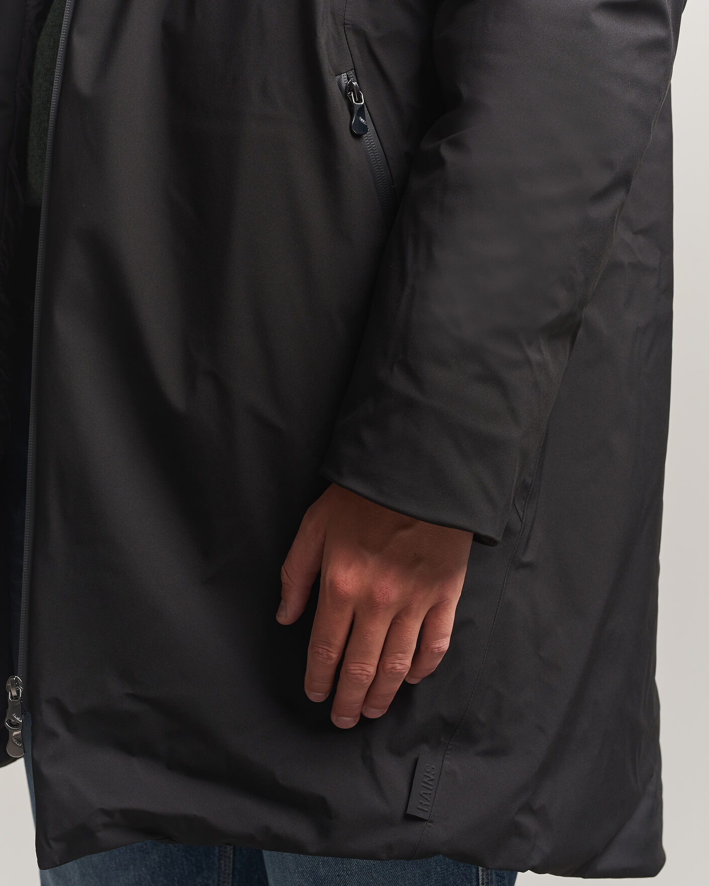 Heren | Jassen | RAINS | Sarna Long Puffer Jacket Black