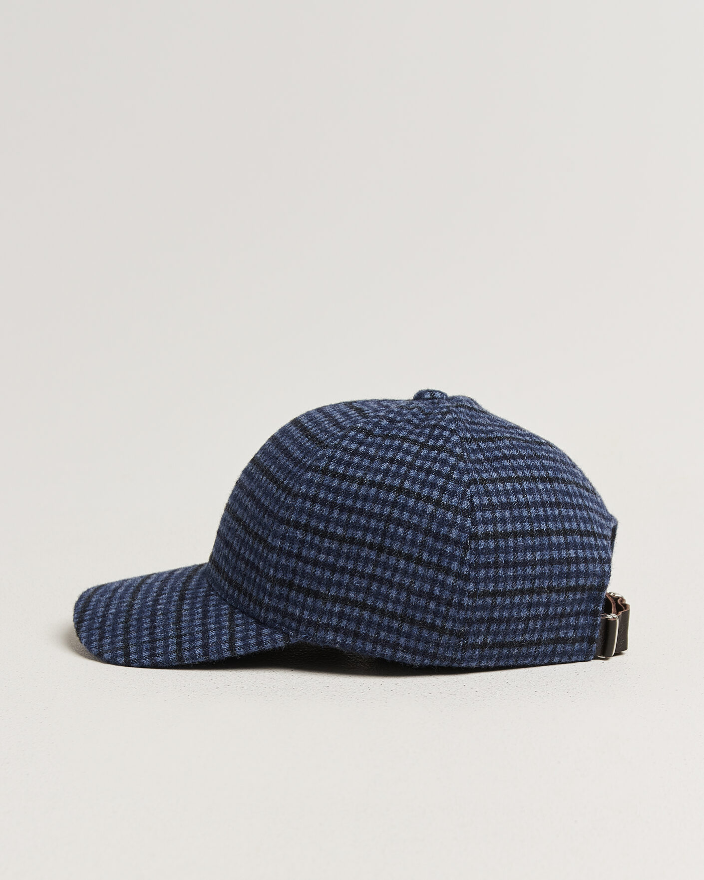 Heren | Hoeden en petten | Varsity Headwear | Mohair Wool Checked Baseball Cap Navy