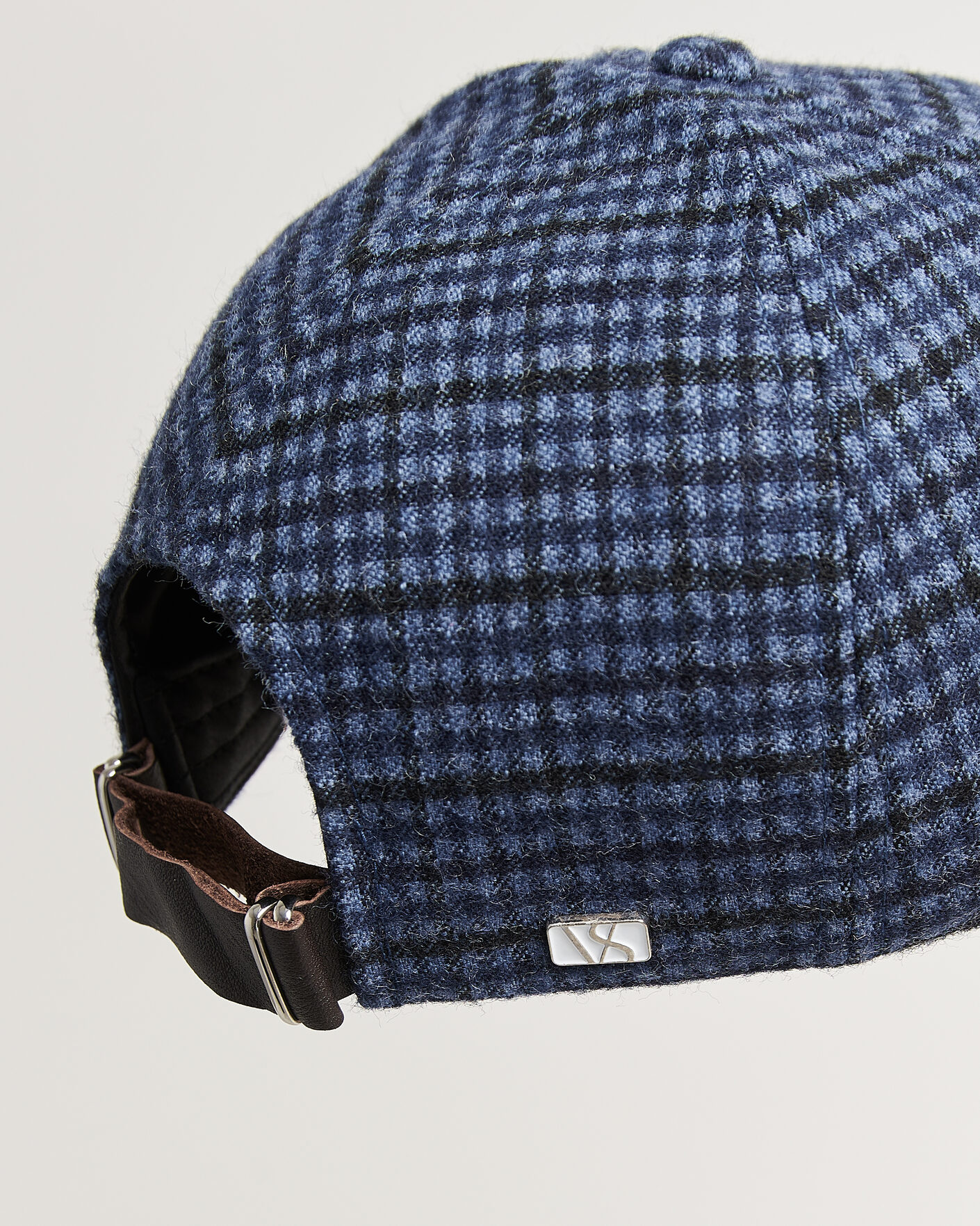 Heren | Hoeden en petten | Varsity Headwear | Mohair Wool Checked Baseball Cap Navy