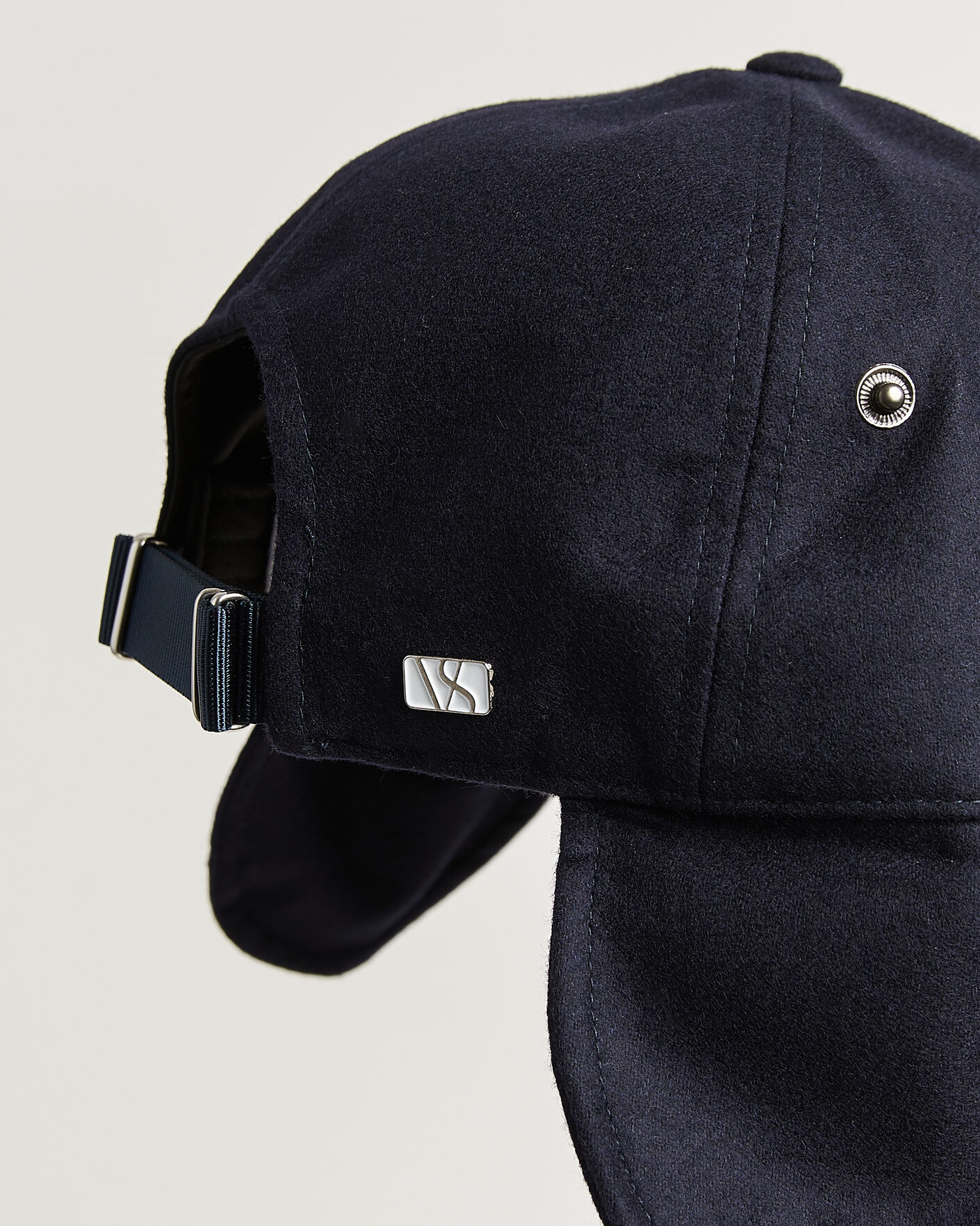 Heren | Hoeden en petten | Varsity Headwear | Merino Wool Earflap Baseball Cap Dark Navy