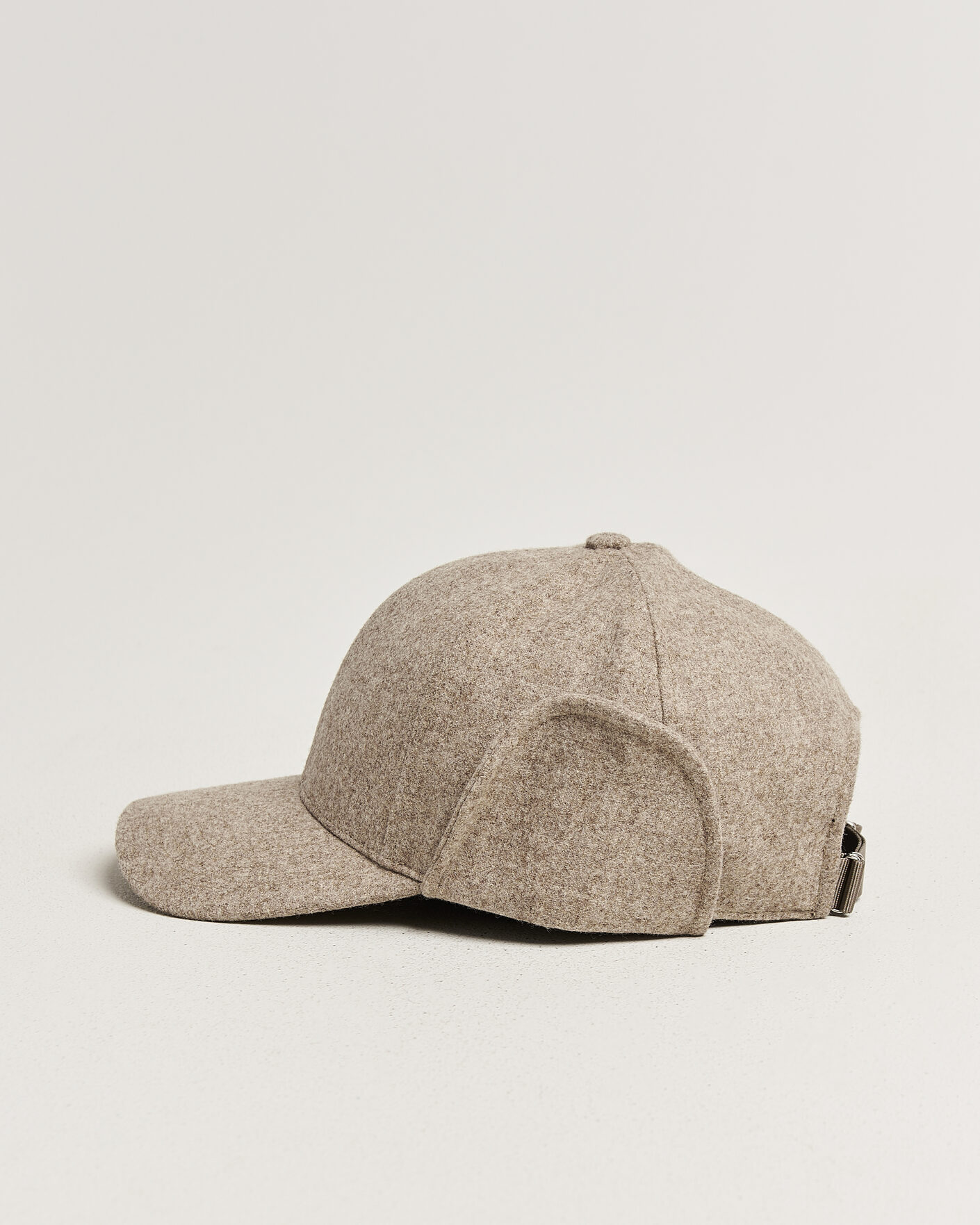 Heren | Hoeden en petten | Varsity Headwear | Merino Wool Earflap Baseball Cap Umber Beige