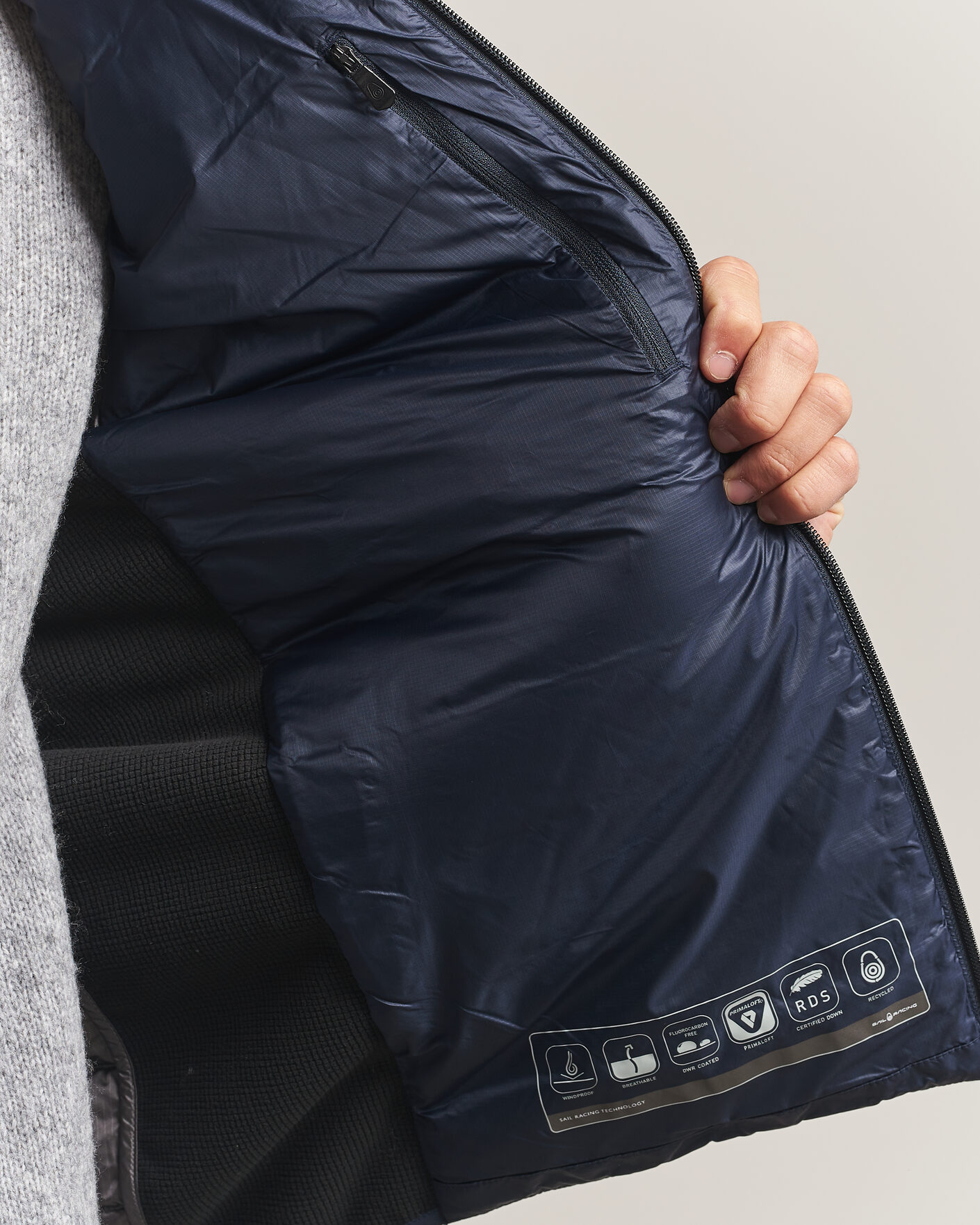 Heren | Jassen | Sail Racing | Spray Down Hooded Hybrid Jacket Dark Navy