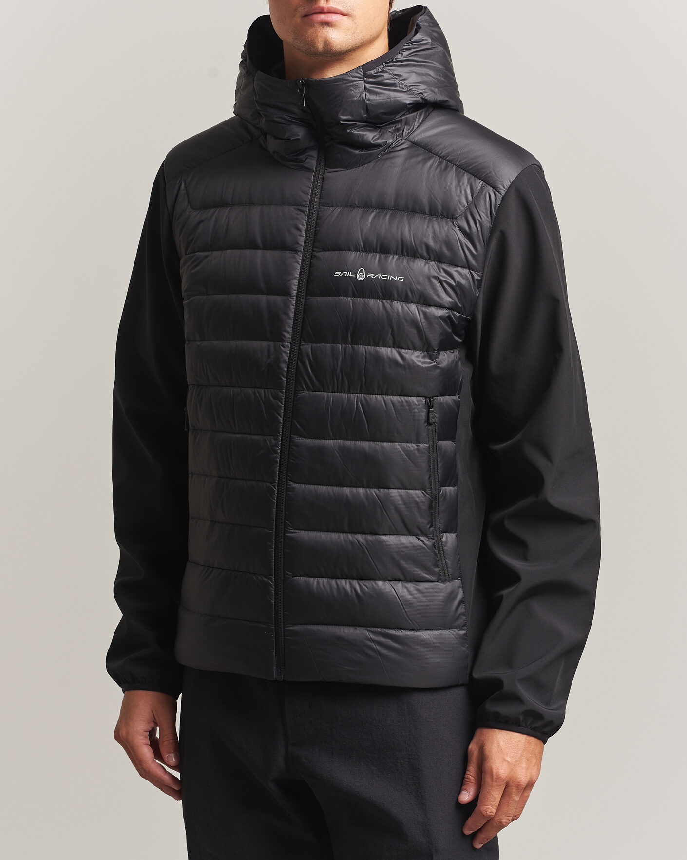 Heren | Jassen | Sail Racing | Spray Down Hooded Hybrid Jacket Carbon