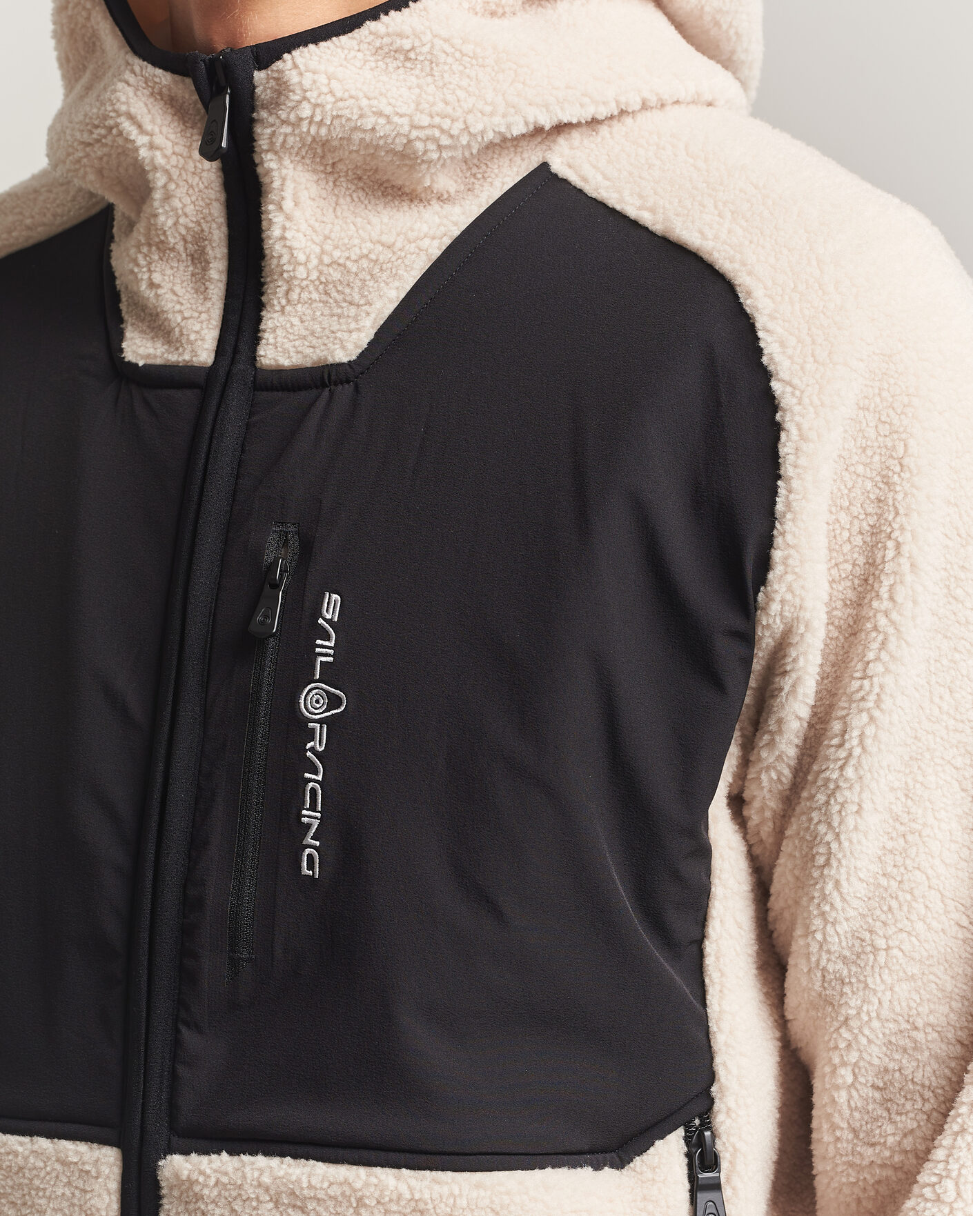 Heren | Truien | Sail Racing | Patrol Pile Full Zip Hoodie Ivory