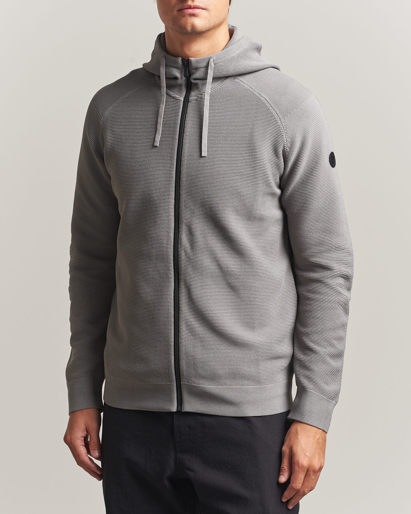 Heren | Truien | Sail Racing | Element Seamless Full Zip Hoodie Frost Grey