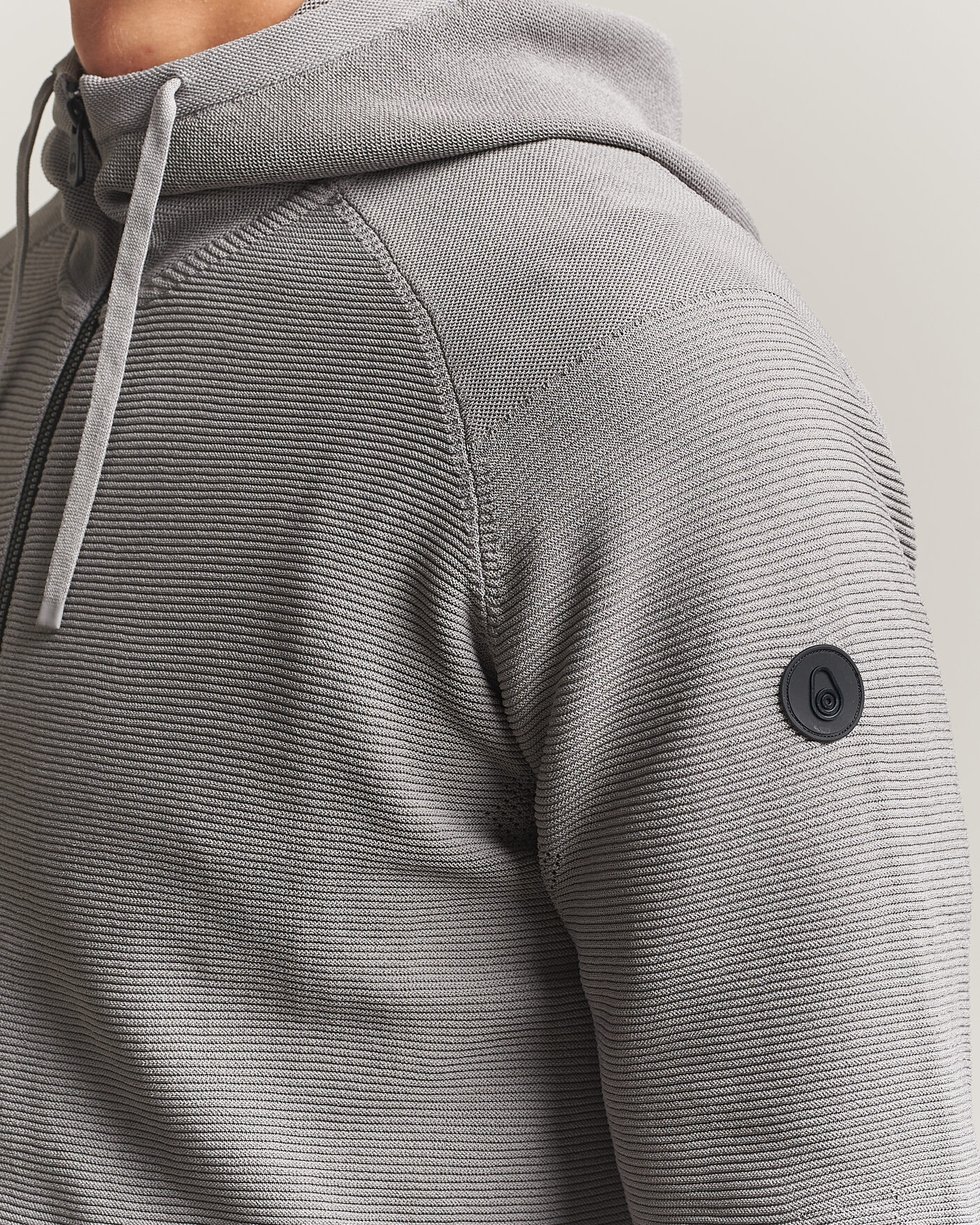 Heren | Truien | Sail Racing | Element Seamless Full Zip Hoodie Frost Grey