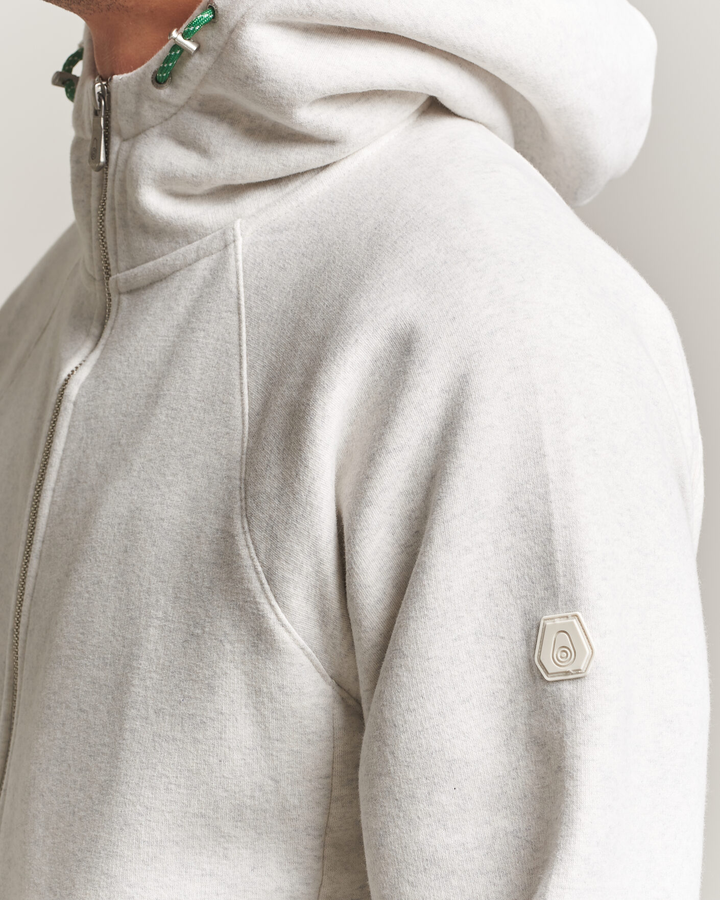 Heren | Truien | Sail Racing | Flow Full Zip Hoodie Light Grey Melange
