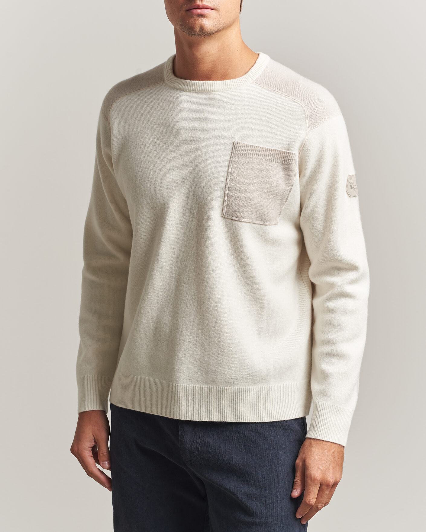 Heren | Truien | Sail Racing | Spine Wool Knitted Sweater Off White