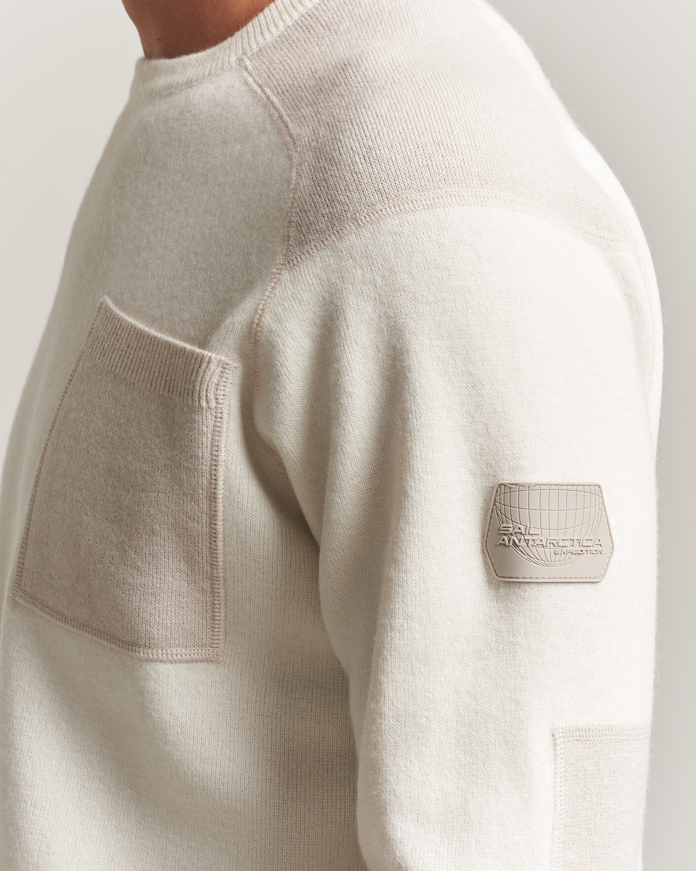 Heren | Truien | Sail Racing | Spine Wool Knitted Sweater Off White
