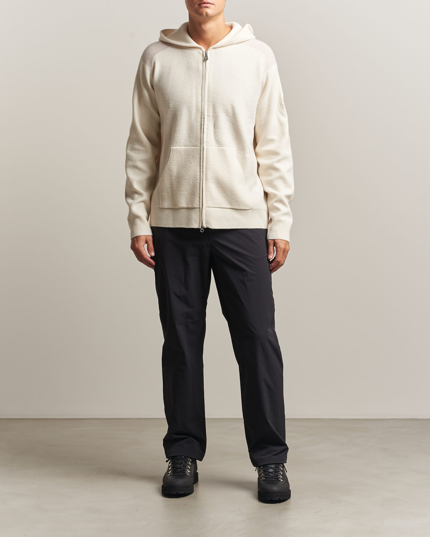 Heren | Truien | Sail Racing | Spine Wool Knitted Full Zip Hoodie Off White