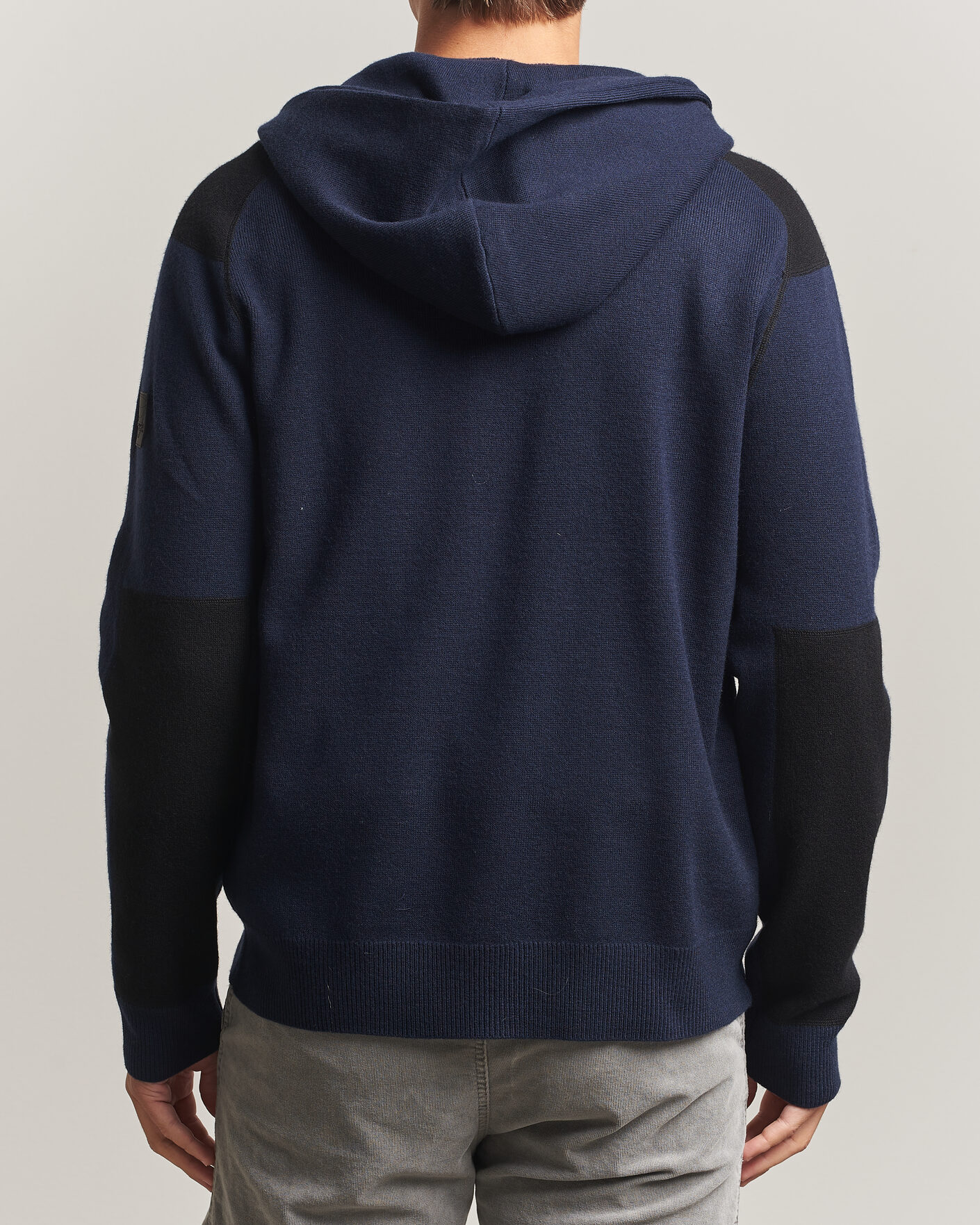 Heren | Truien | Sail Racing | Spine Wool Knitted Full Zip Hoodie Dark Navy