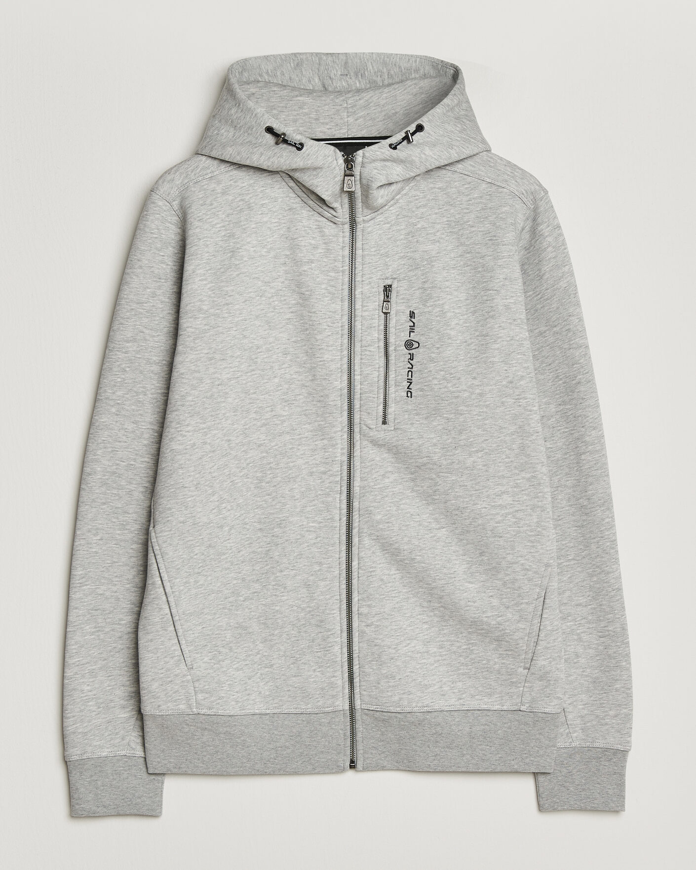 Heren | Truien | Sail Racing | Bowman Full Zip Hoodie Grey Melnage