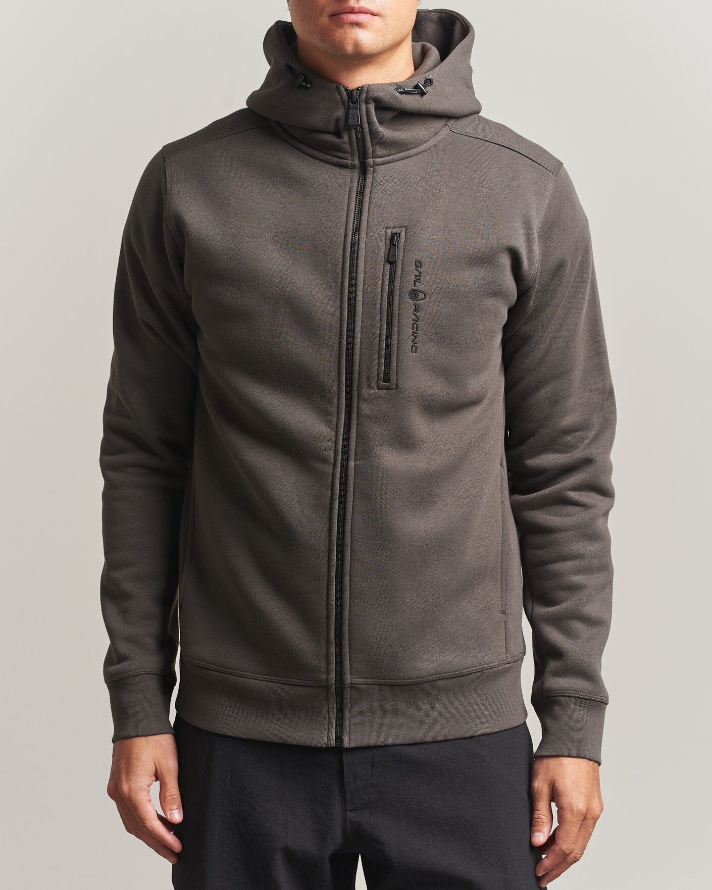 Heren | Truien | Sail Racing | Bowman Full Zip Hoodie Asphalt