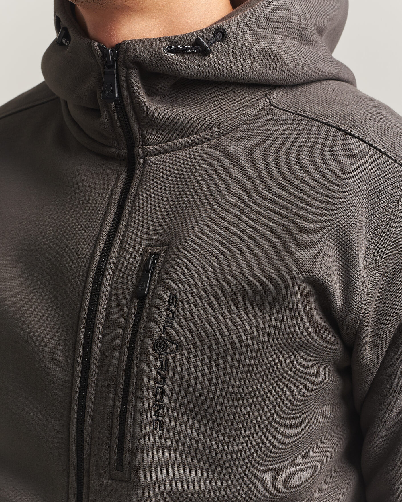 Heren | Truien | Sail Racing | Bowman Full Zip Hoodie Asphalt