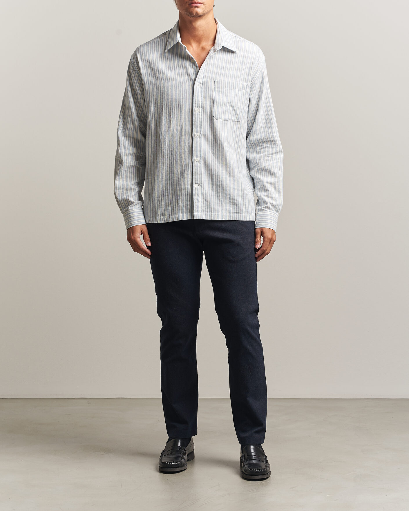 Heren | Broeken | NN07 | Theo Brushed Cotton Trousers Deep Navy
