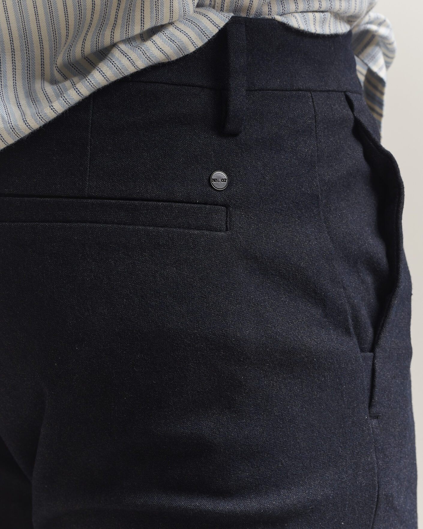 Heren | Broeken | NN07 | Theo Brushed Cotton Trousers Deep Navy