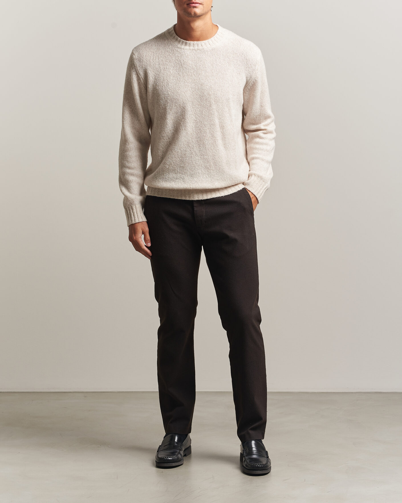 Heren | Broeken | NN07 | Theo Brushed Cotton Trousers Deep Truffle