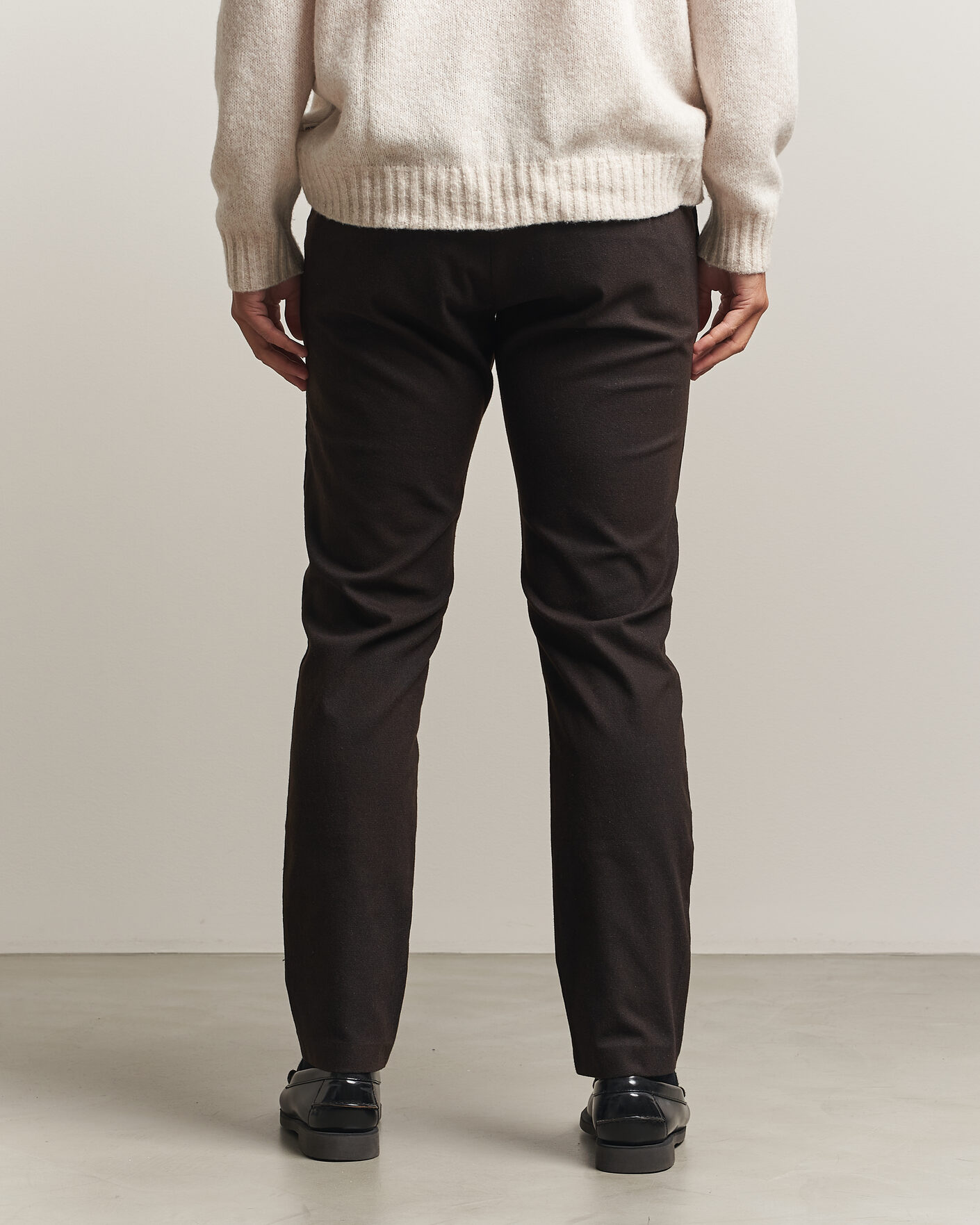 Heren | Broeken | NN07 | Theo Brushed Cotton Trousers Deep Truffle
