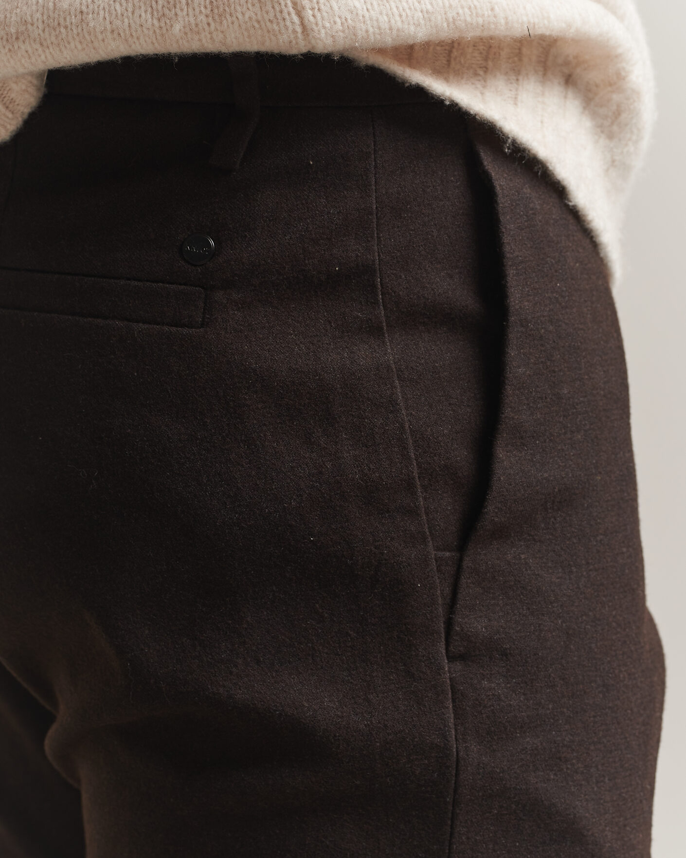 Heren | Broeken | NN07 | Theo Brushed Cotton Trousers Deep Truffle