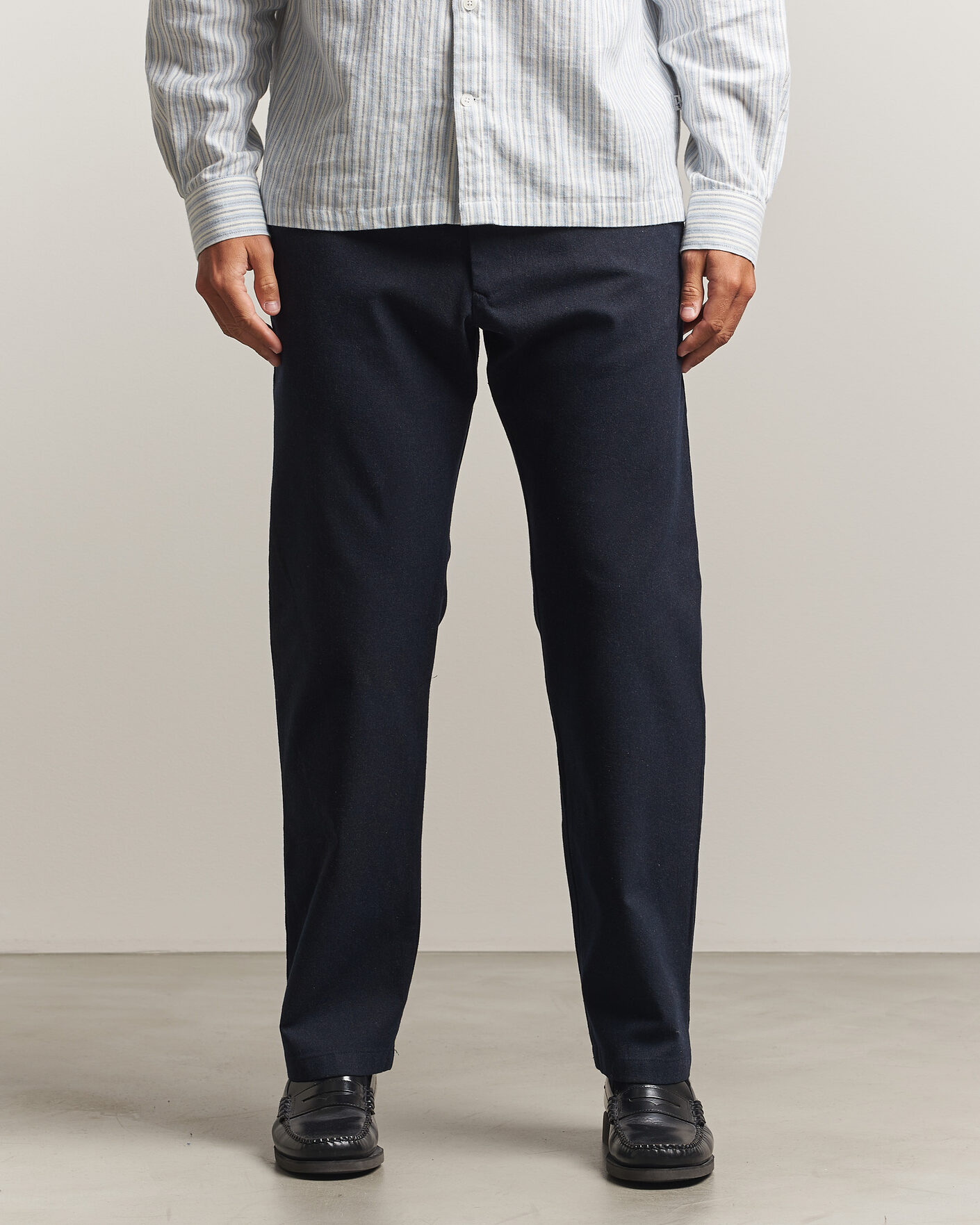 Heren | Broeken | NN07 | Aden Brushed Cotton Trousers Deep Navy
