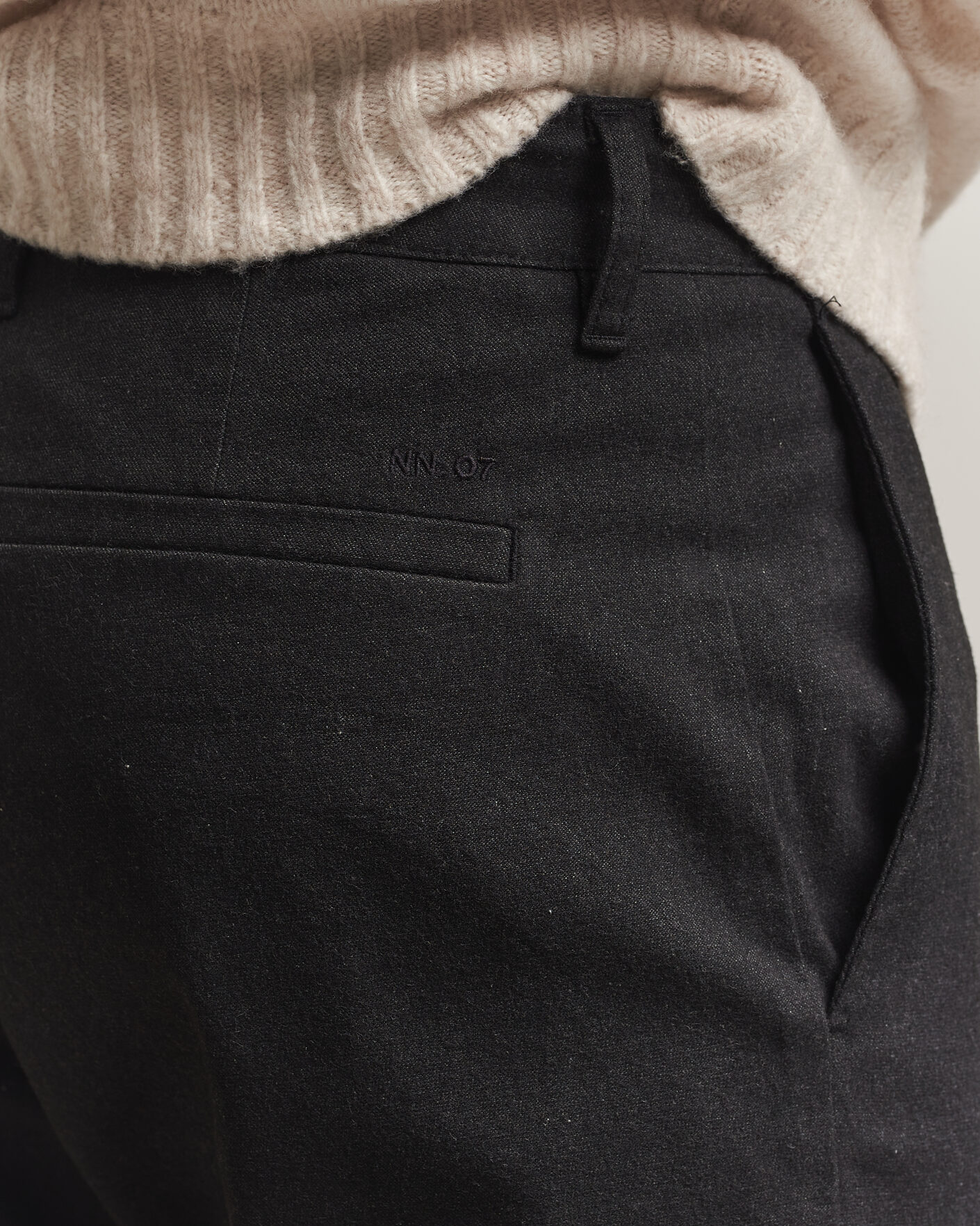 Heren | Broeken | NN07 | Aden Brushed Cotton Trousers Black Multi