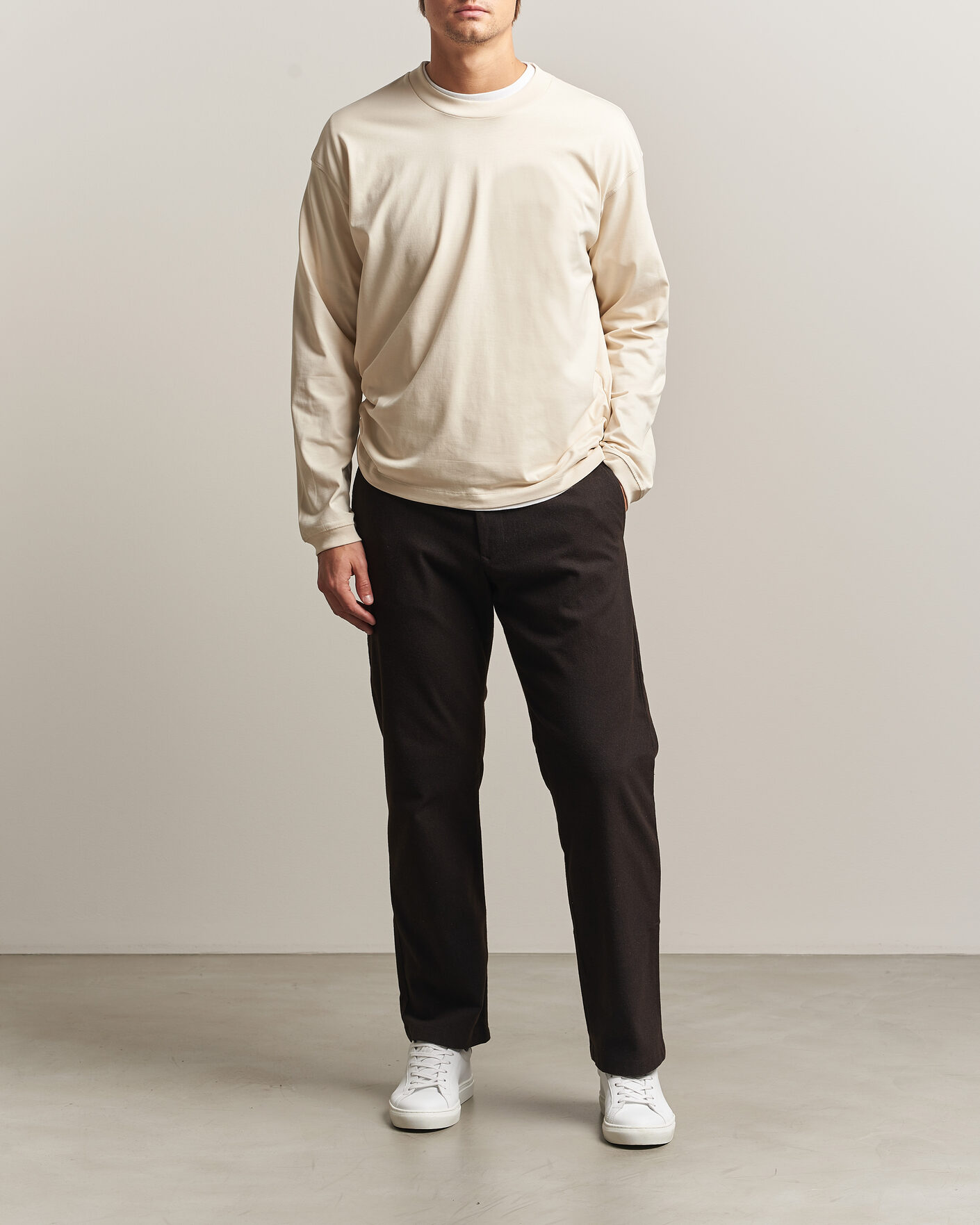Heren | Broeken | NN07 | Aden Brushed Cotton Trousers Deep Truffle