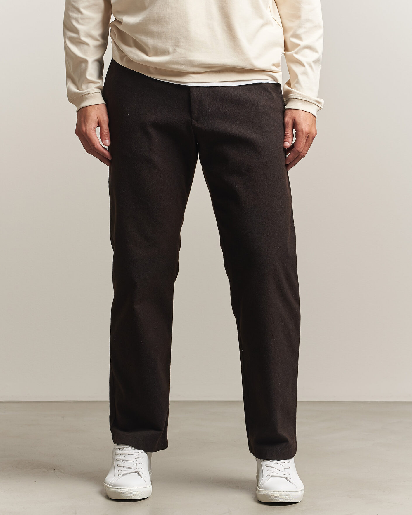 Heren | Broeken | NN07 | Aden Brushed Cotton Trousers Deep Truffle