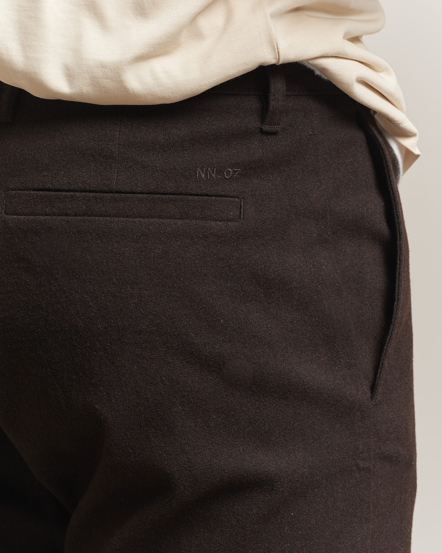 Heren | Broeken | NN07 | Aden Brushed Cotton Trousers Deep Truffle