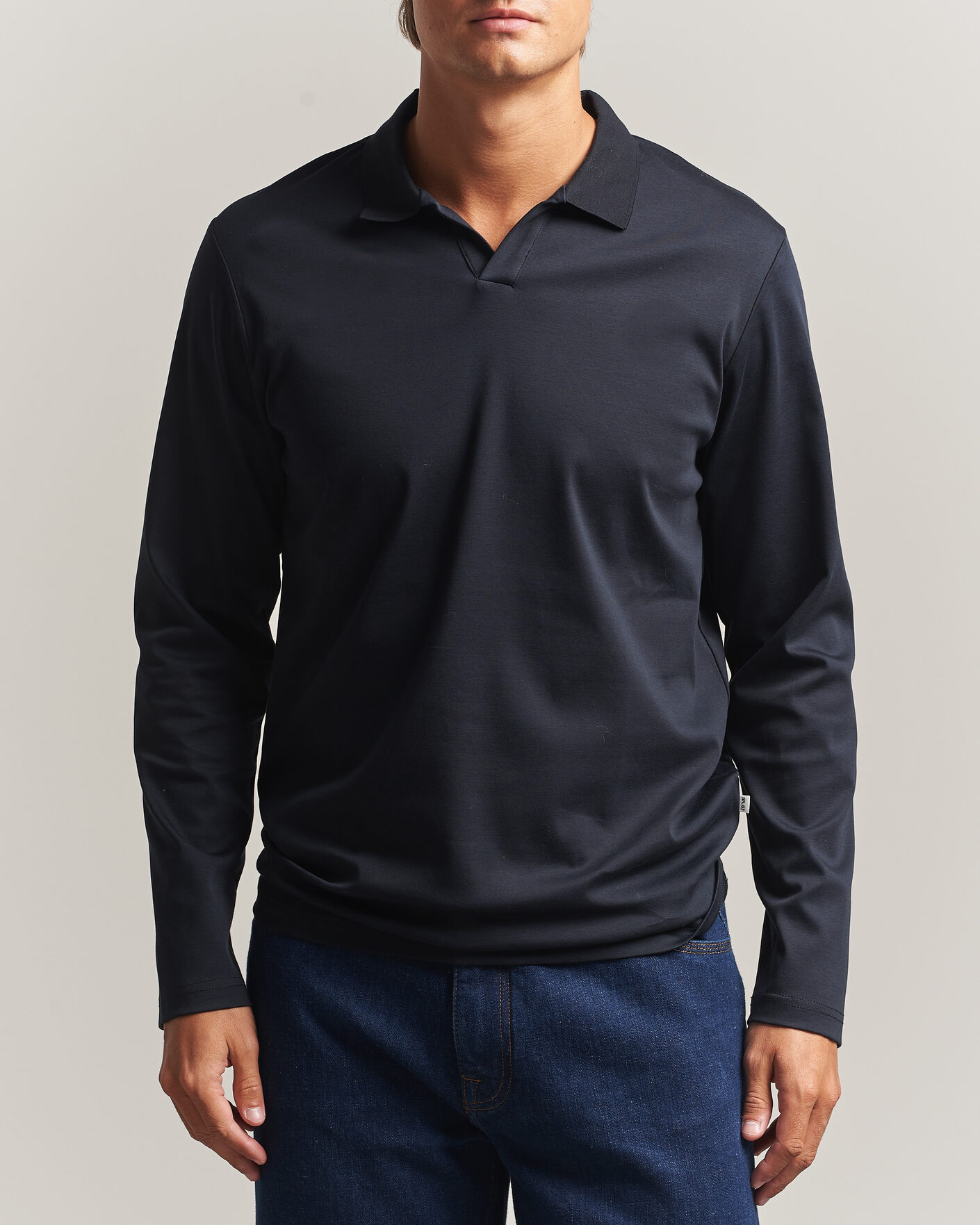 Heren | Polo's | NN07 | Paul Long Sleeve Polo Deep Navy