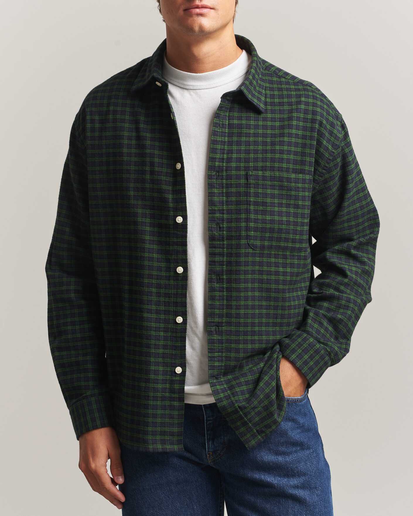 Heren | Overhemden | NN07 | Deon Flannel Shirt Eden Check