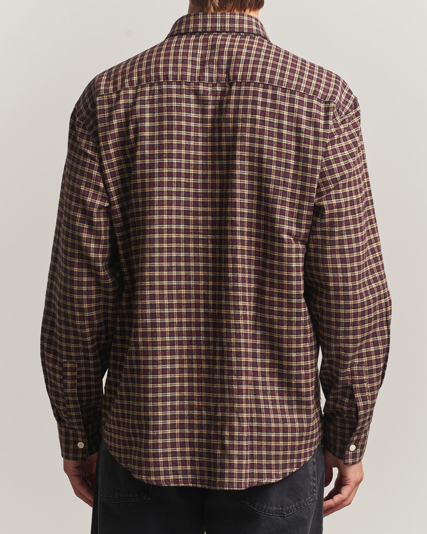 Heren | Overhemden | NN07 | Deon Flannel Shirt Bordeaux Check