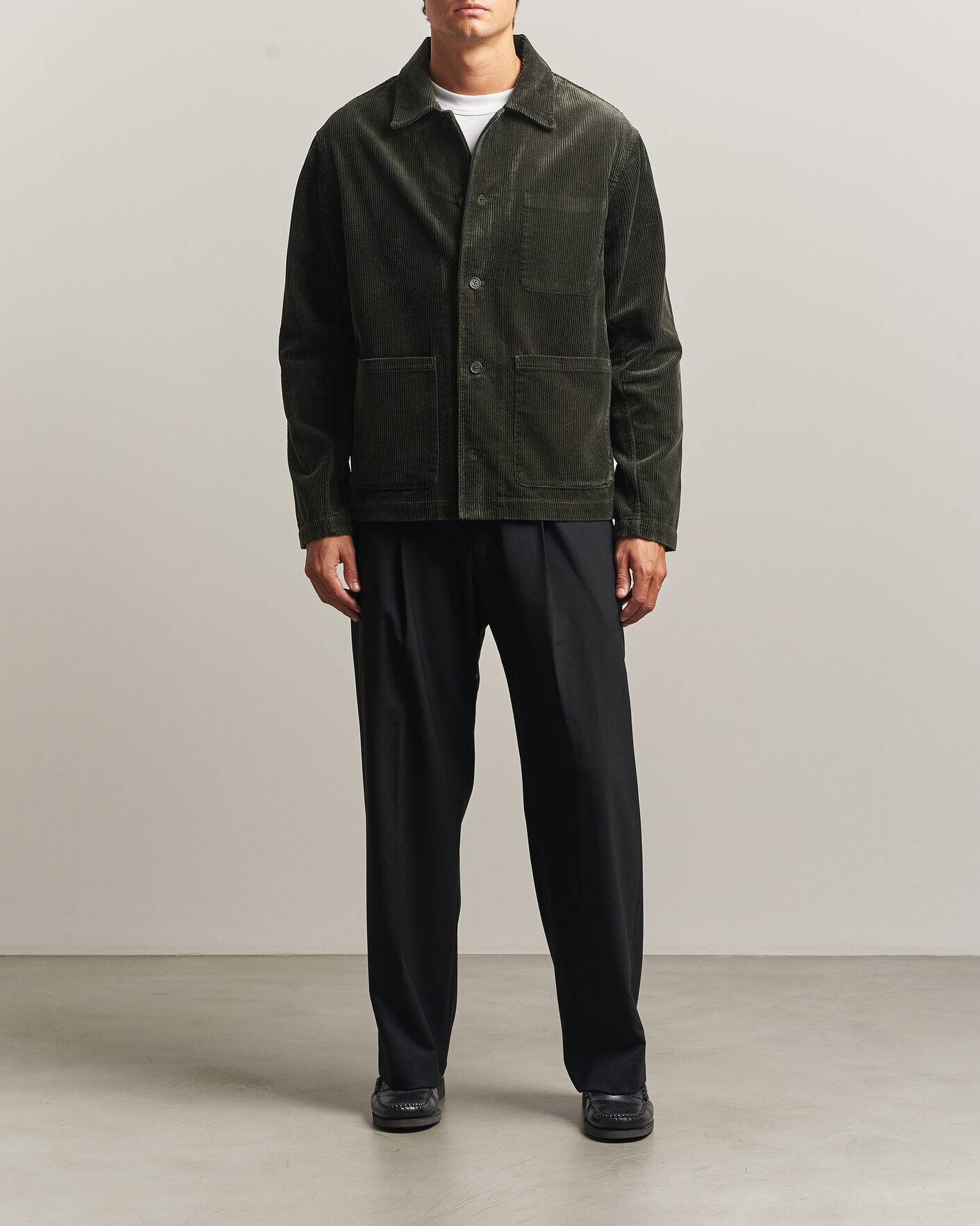 Heren | Overhemden | NN07 | Morgan Corduroy Overshirt Dark Army