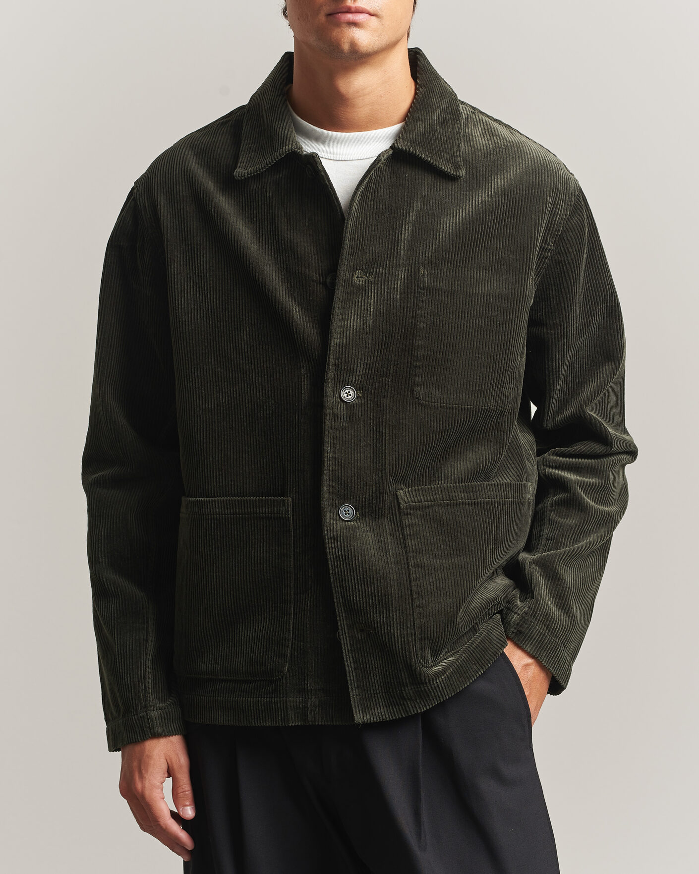 Heren | Overhemden | NN07 | Morgan Corduroy Overshirt Dark Army