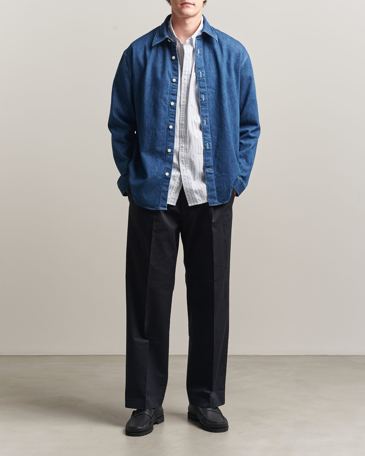 Heren | Overhemden | NN07 | Casper Denim Overshirt Medium Indigo