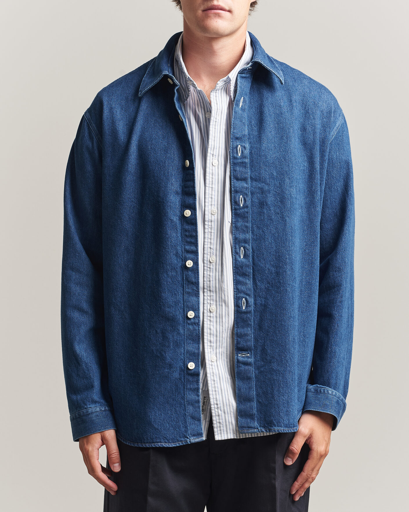 Heren | Overhemden | NN07 | Casper Denim Overshirt Medium Indigo