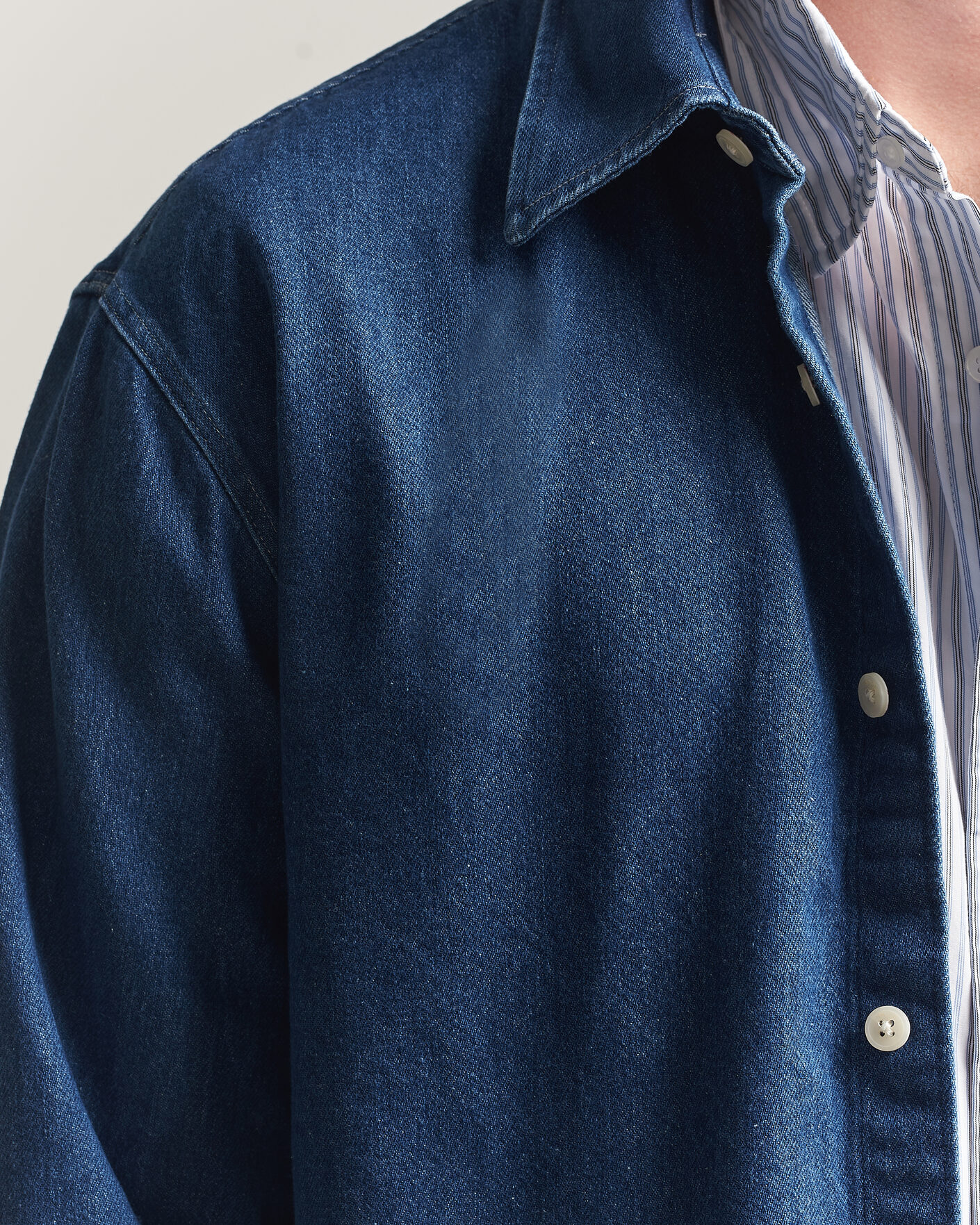 Heren | Overhemden | NN07 | Casper Denim Overshirt Medium Indigo