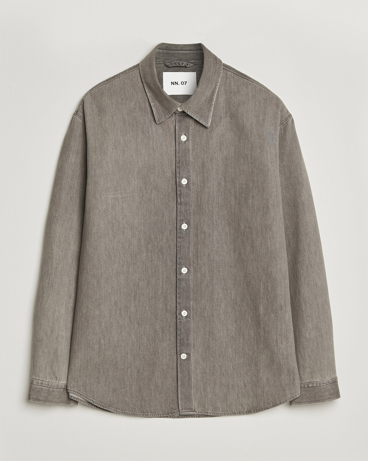 Heren | Overhemden | NN07 | Casper Denim Overshirt Grey