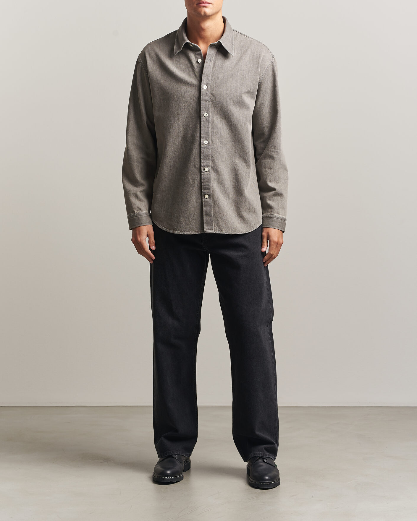 Heren | Overhemden | NN07 | Casper Denim Overshirt Grey