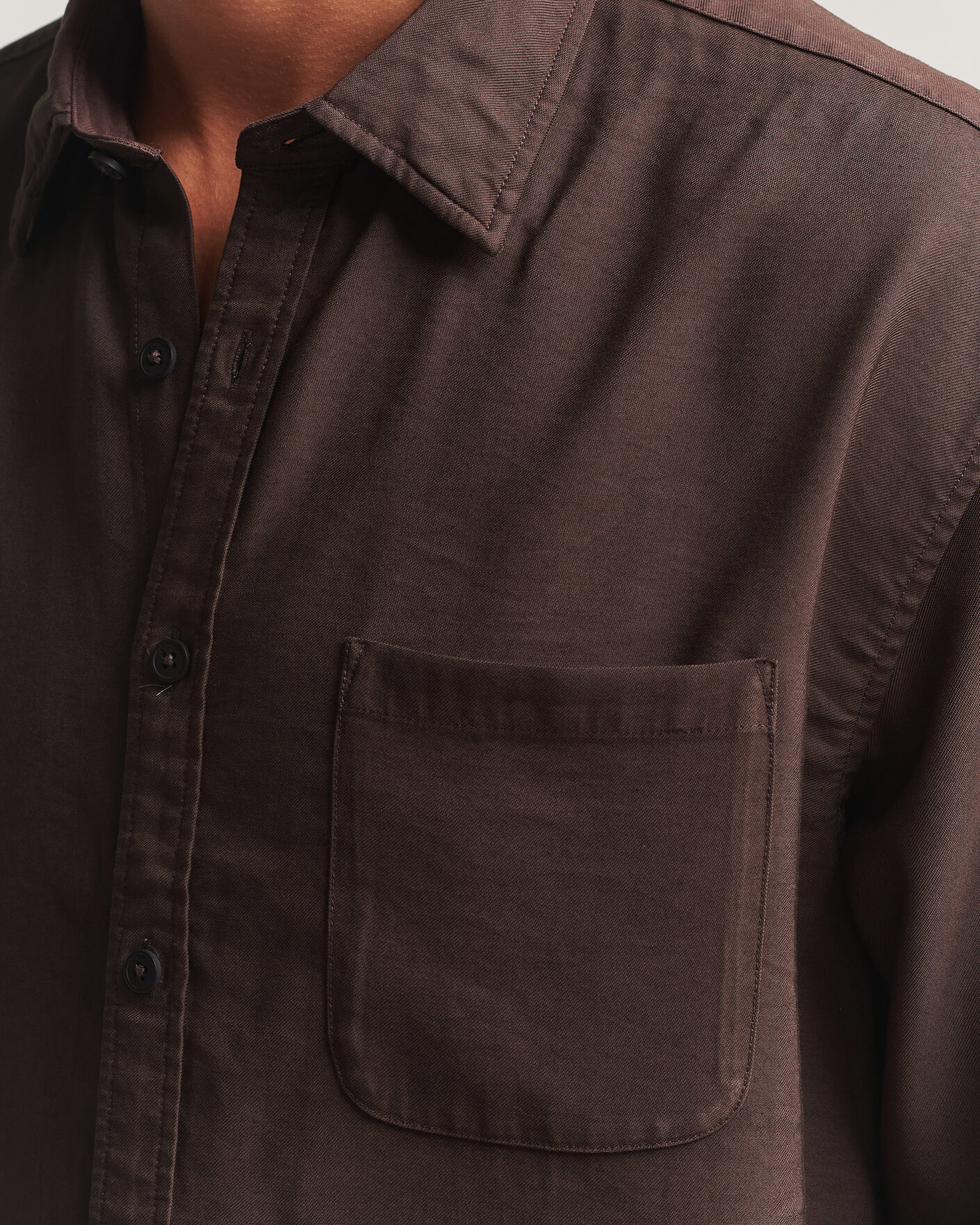 Heren | Overhemden | NN07 | Deon Viscose Shirt Deep Truffle