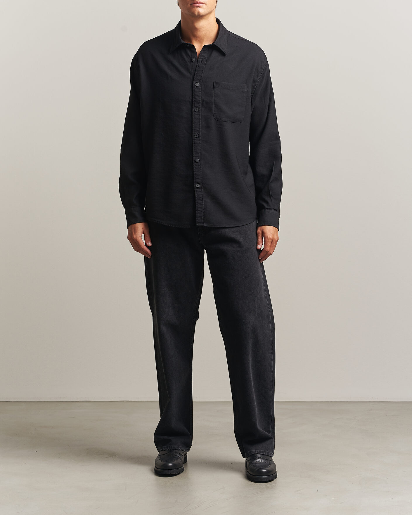 Heren | Overhemden | NN07 | Deon Viscose Shirt Black