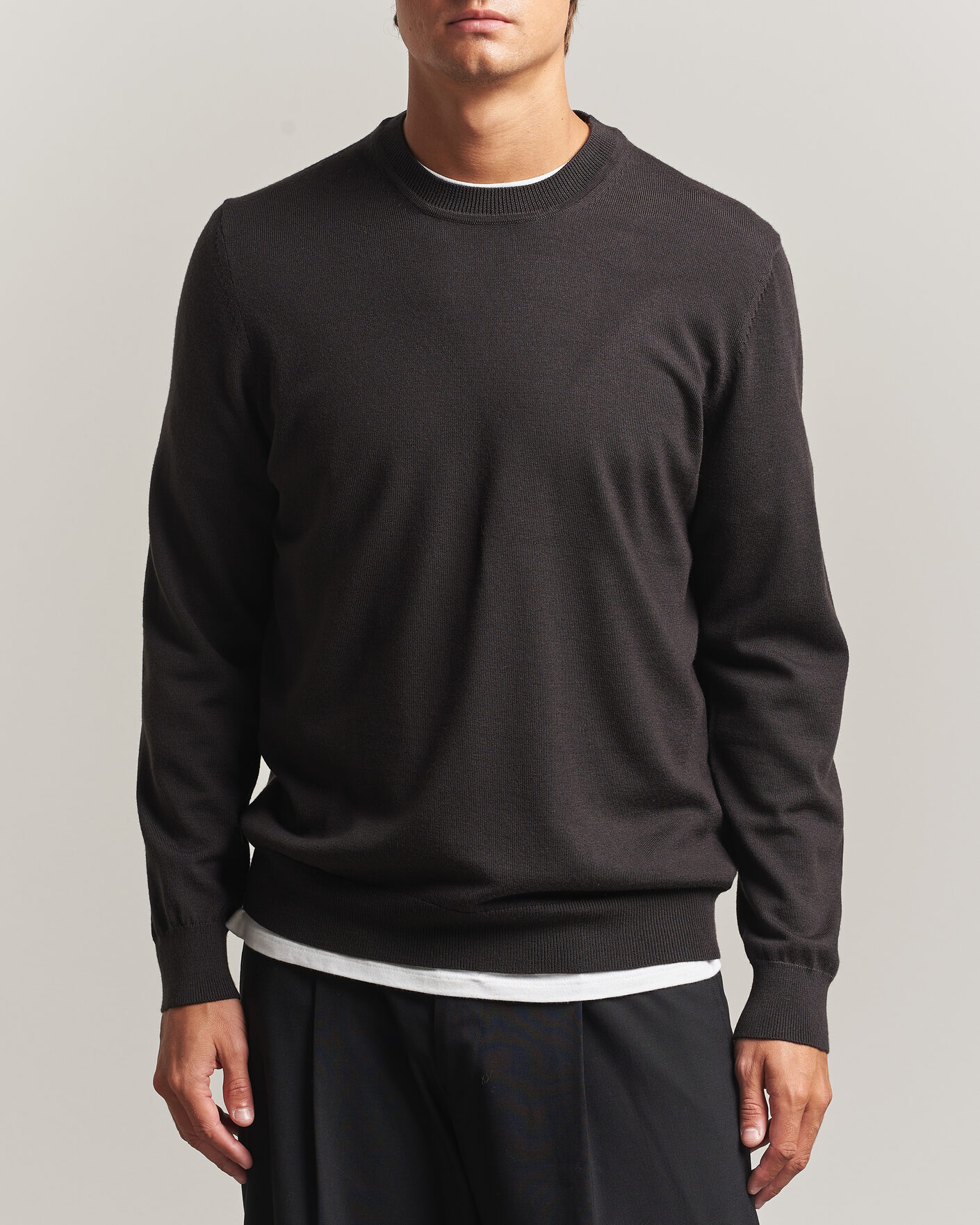 Heren | Truien | NN07 | Ted Merino Crew Neck Pullover Deep Truffle