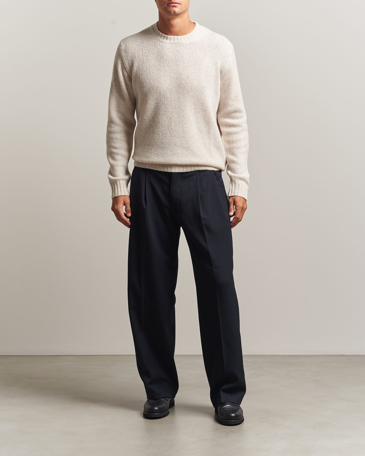 Heren | Truien | NN07 | Lee Wool Knitted Sweater Ivory